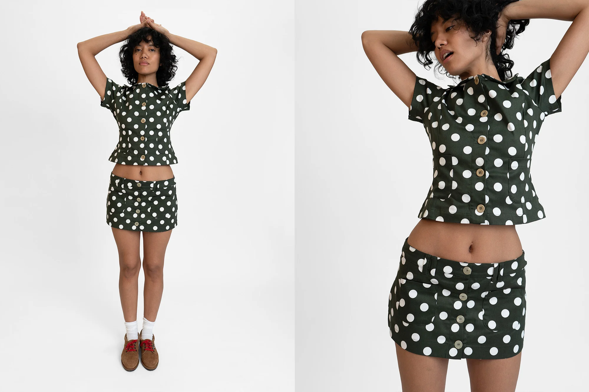 Button Suit Mini Skirt - Image 7