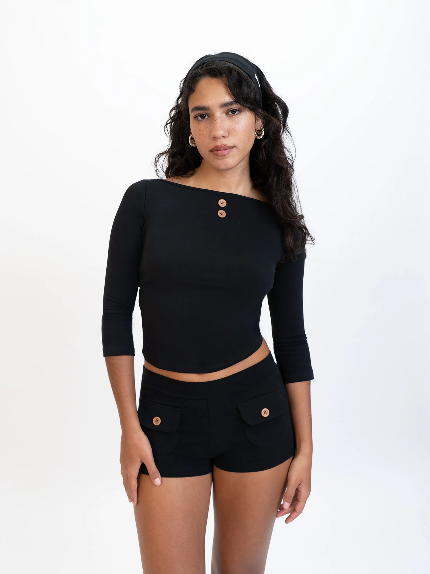 3/4 Sleeve Boat Neck Top - Image 11