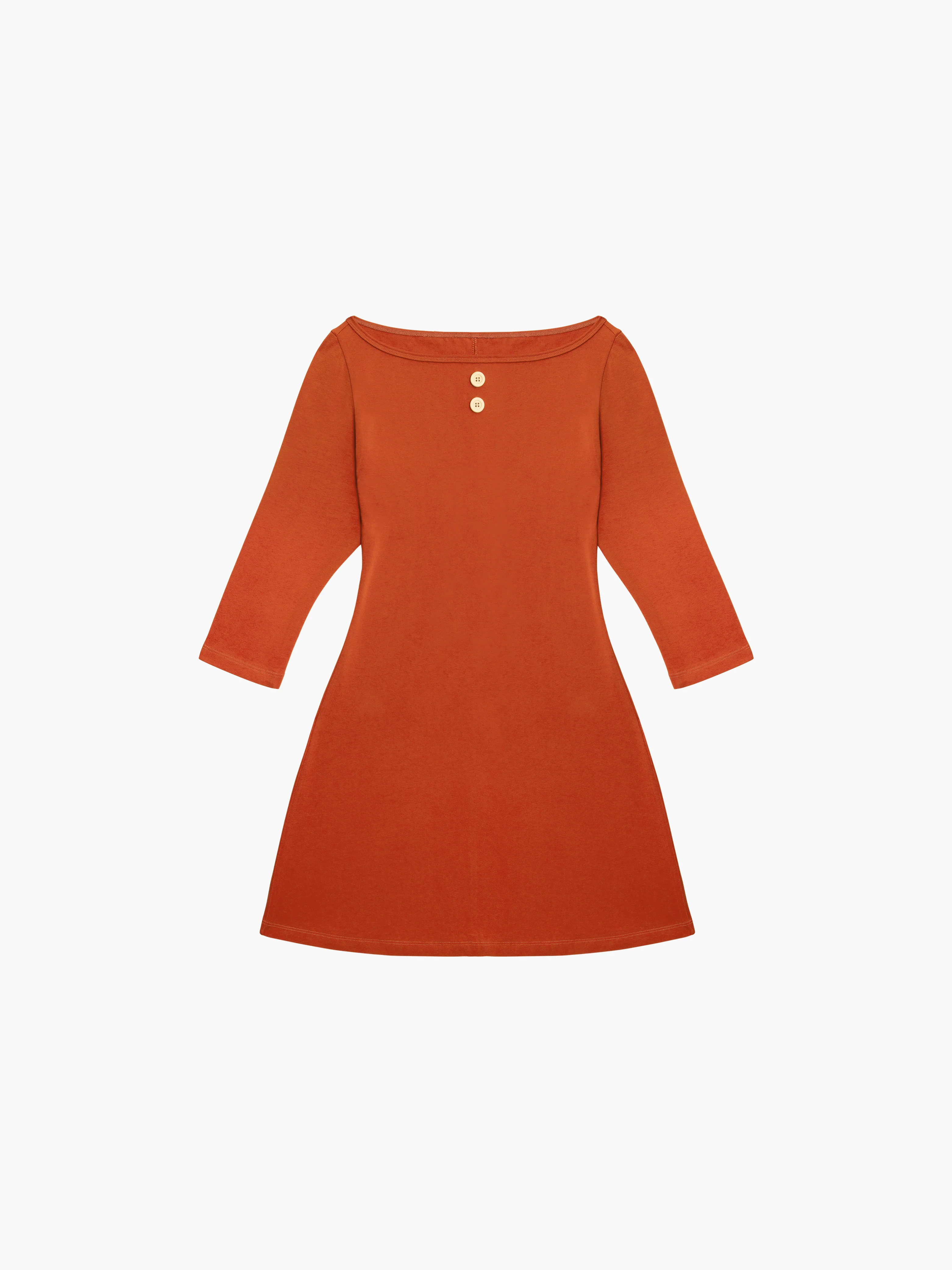 3/4 Sleeve Boat Neck Dress - Image 11