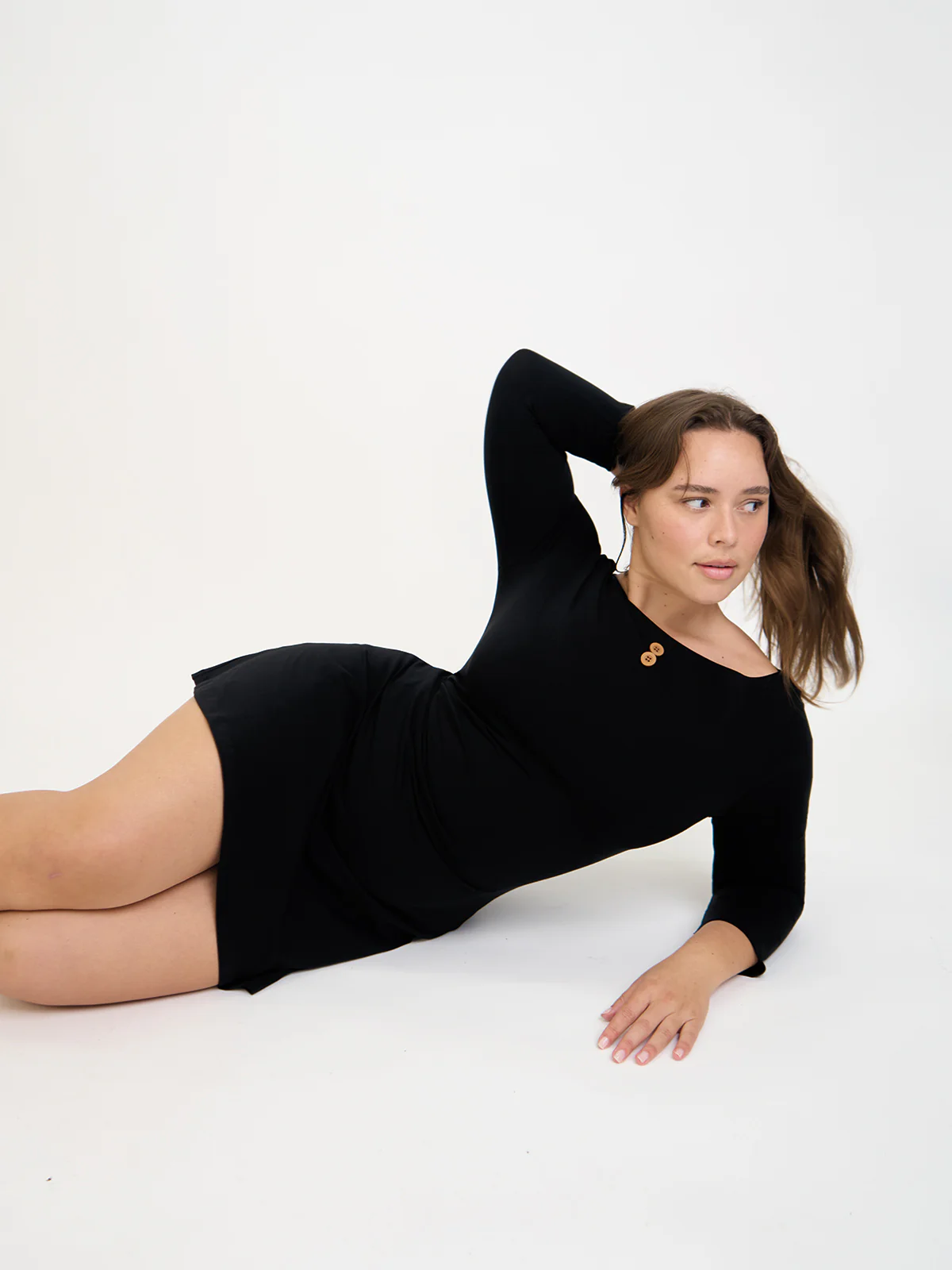 3/4 Sleeve Boat Neck Dress - Image 6